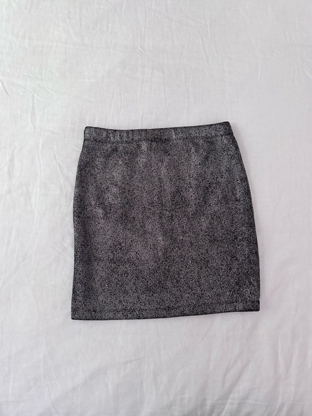 VILA Black Speckled Knit Mini Skirt